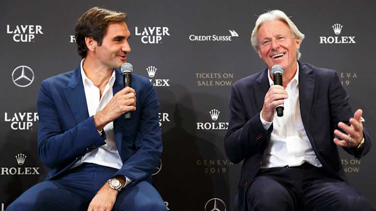 Roger Federer ja Björn Borg.