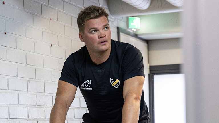 Teemu Hartikainen KalPan harjoituksissa.