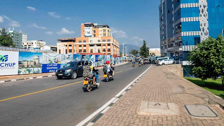 Nyarugengen uutta aluetta Kigalissa Ruandassa.