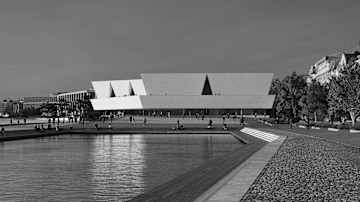 Havainnekuva uudesta museorakennuksesta Helsingin Etelärannassa.