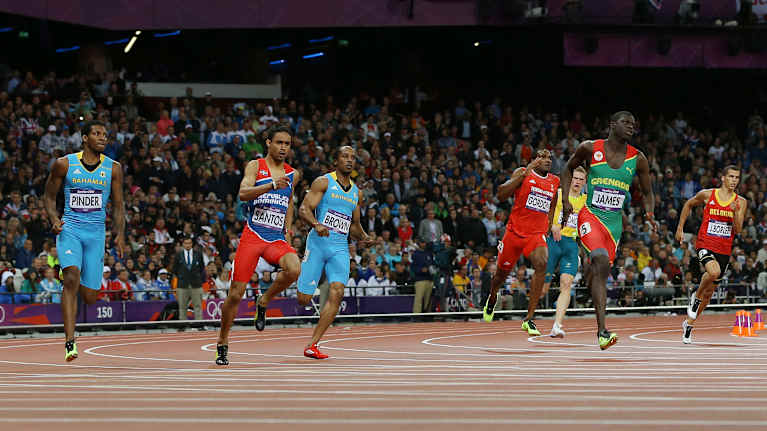 Neljännesmaileri Kirani James.