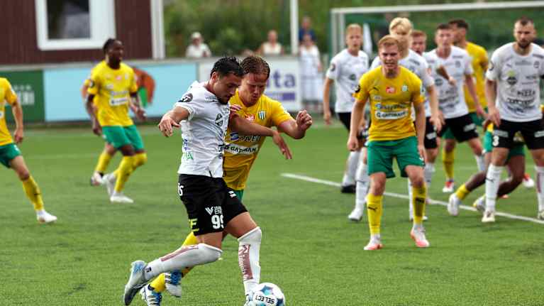 FC Haka ja KTP Veikkausliigassa heinäkuussa 2025.