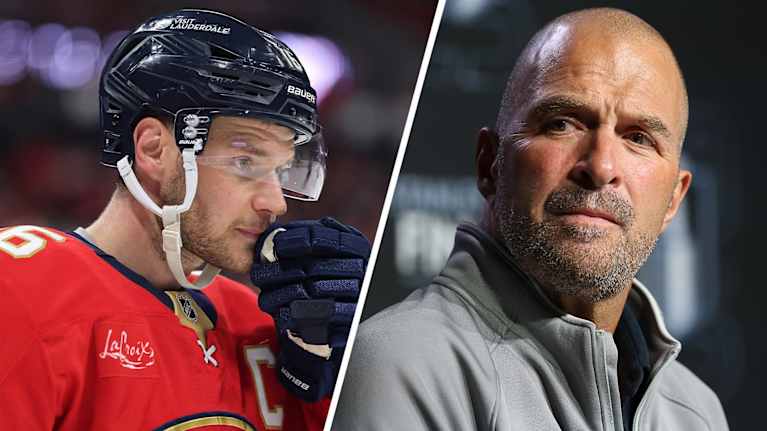 Kuvakombossa Aleksander Barkov ja Bill Zito.