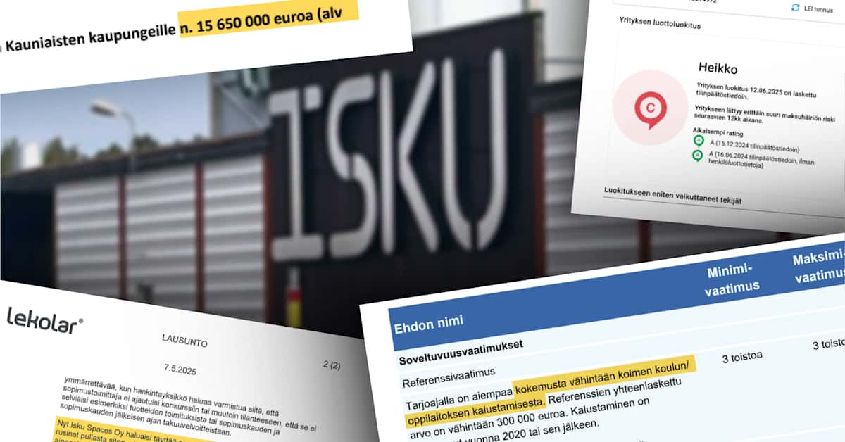 Ruma riita hankintalaista – arvostelijat syyttävät kalustejätti Iskua kikkailusta: ”Rusinat pullasta” | Politiikka