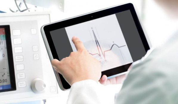 Kuvituskuva, nainen, lapsi ja lääkäri