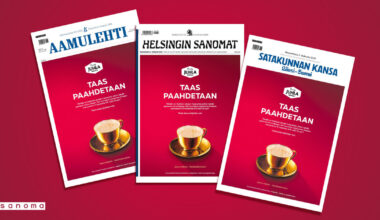 Uutismedian etusivu on voittajan valinta – Helsingin Sanomien, Aamulehden ja Satakunnan Kansan etusivut 2026 ovat nyt varattavissa