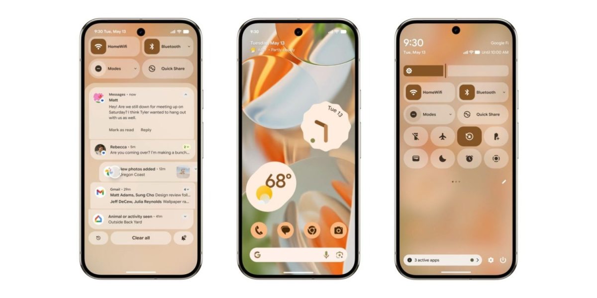 Android 16 QPR1 tuo uutta ilmettä Material 3 Expressive -päivityksen myötä.