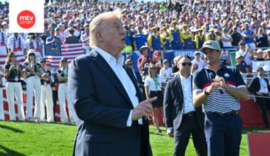Donald Trump kommentoi Ryder Cupiin saapumista