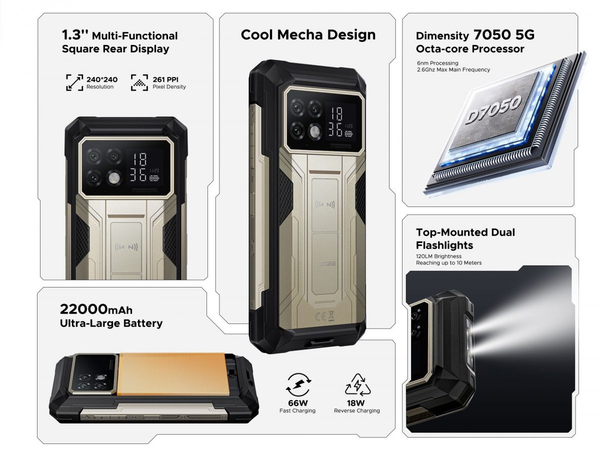 Doogee S200 Maxin ominaisuuksia.