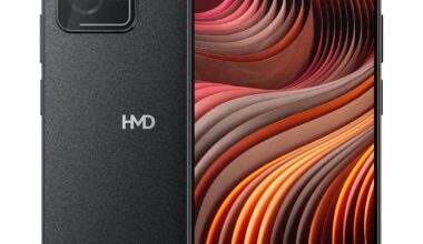 HMD Vibe 5G mustana.