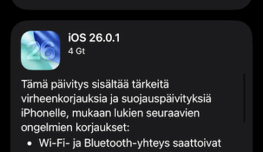 iOS 26.0.1 on nyt ladattavissa.