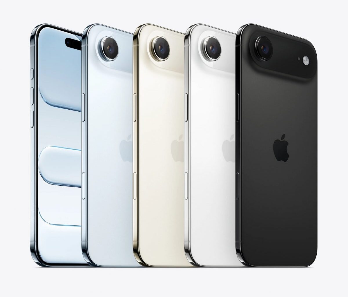 iPhone Air eri väreissä.