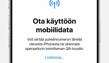 eSIMin käyttöönotto iPhonessa.