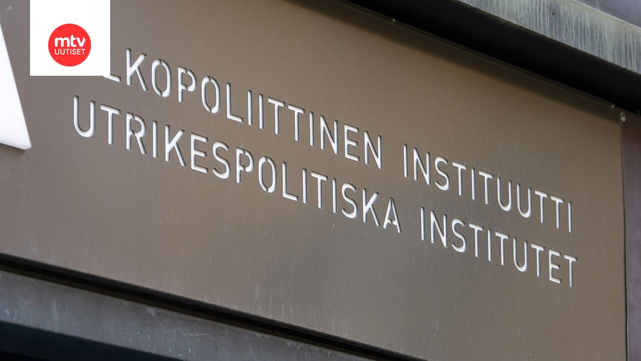 Ulkopoliittisen instituutin (UPI) kyltti Helsingissä 2. heinäkuuta.
