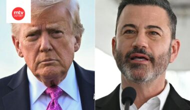 Kuvituskuva. Donald Trump ja Jimmy Kimmel.