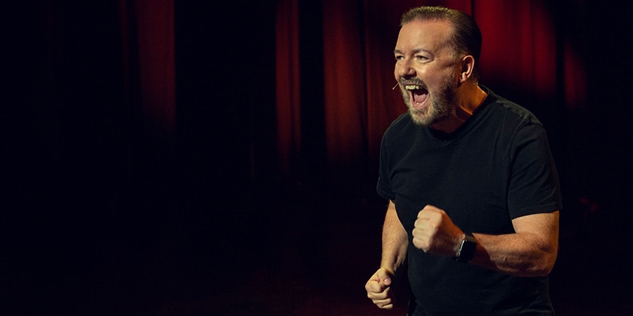 Ricky Gervais taas kohun keskellä: haukkui Emmyjen poliittiset puheet