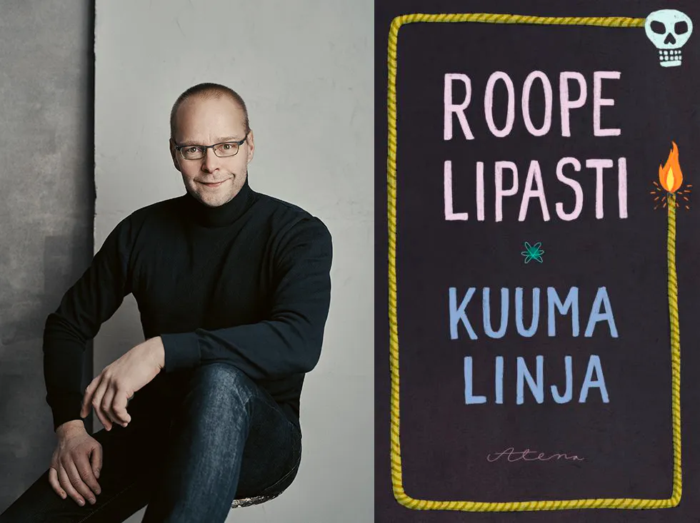 Roope Lipasti ja kirja Kuuma linja.