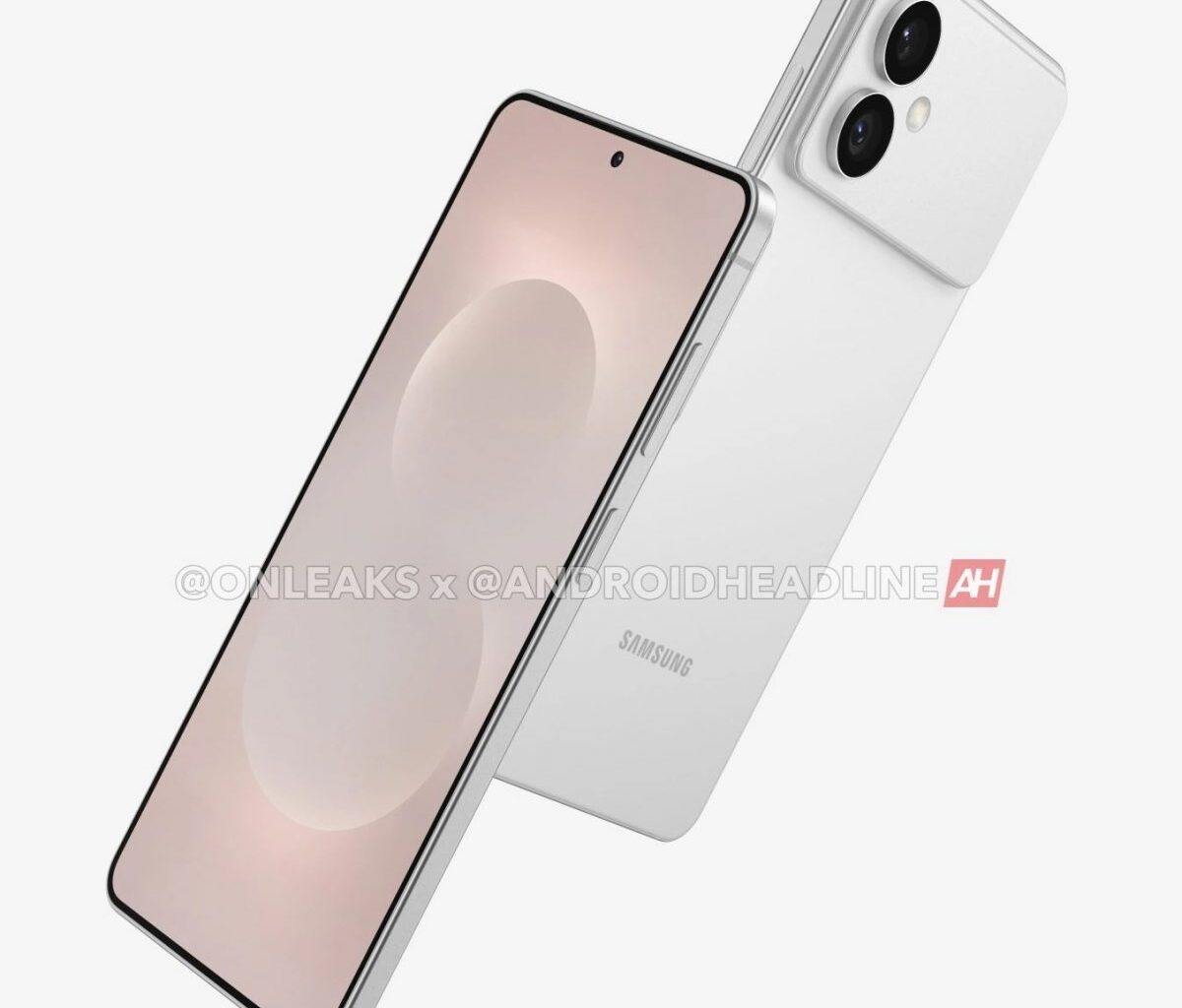 Samsung Galaxy S26 Edgestä on ehditty jo nähdä mallinnoskuvia. Kuva: OnLeaks / Android Headlines.