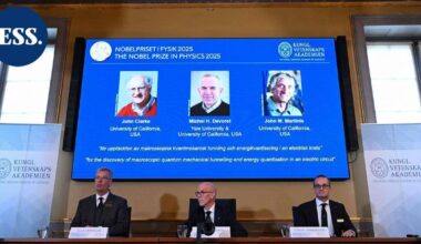 Fysiikan Nobel-palkinto kolmelle kvanttimekaniikan tutkimuksesta | Uutissuomalainen