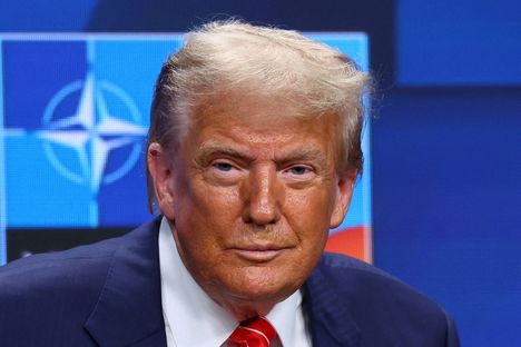 Donald Trump Naton huippukokouksessa Haagissa kesäkuussa 2025.