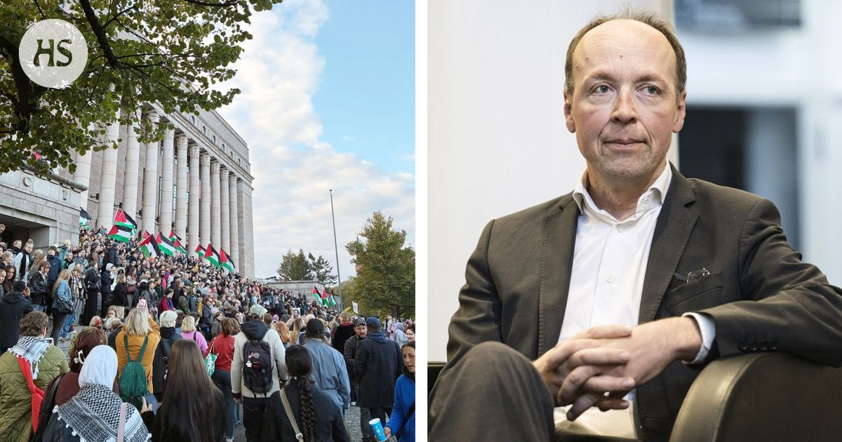 Halla-aho paheksuu Palestiina-mielenosoittajien käytöstä | HS.fi