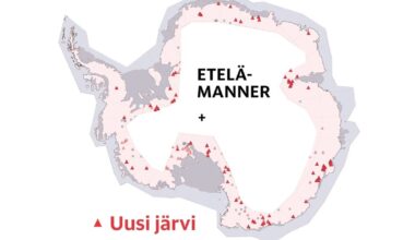 Etelämantereen mannerjään alta löytyi uusia järviä