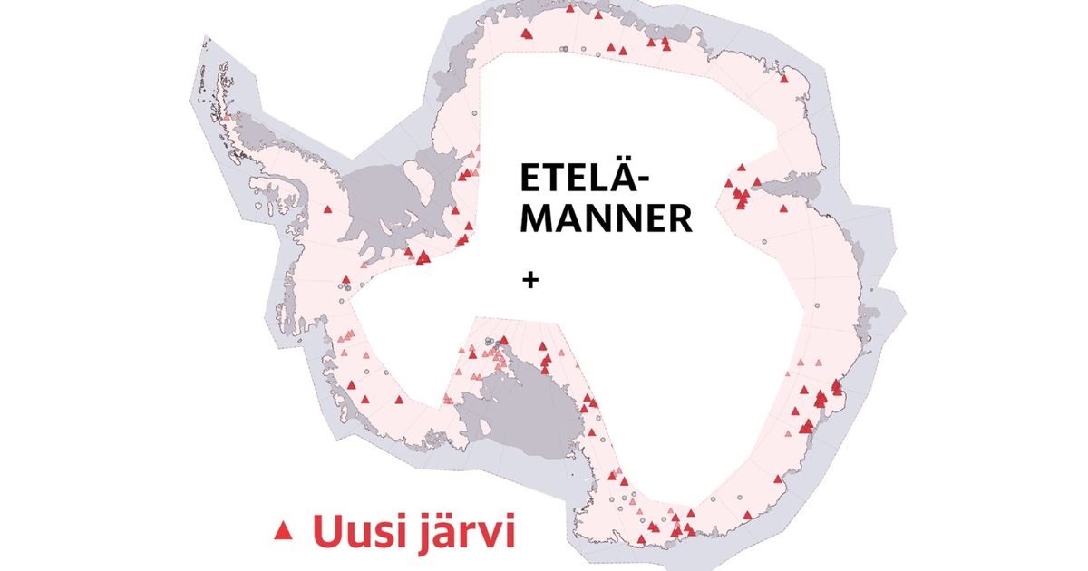 Etelämantereen mannerjään alta löytyi uusia järviä