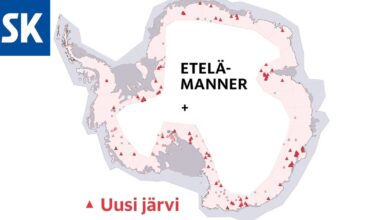 Etelämantereen mannerjään alta löytyi uusia järviä