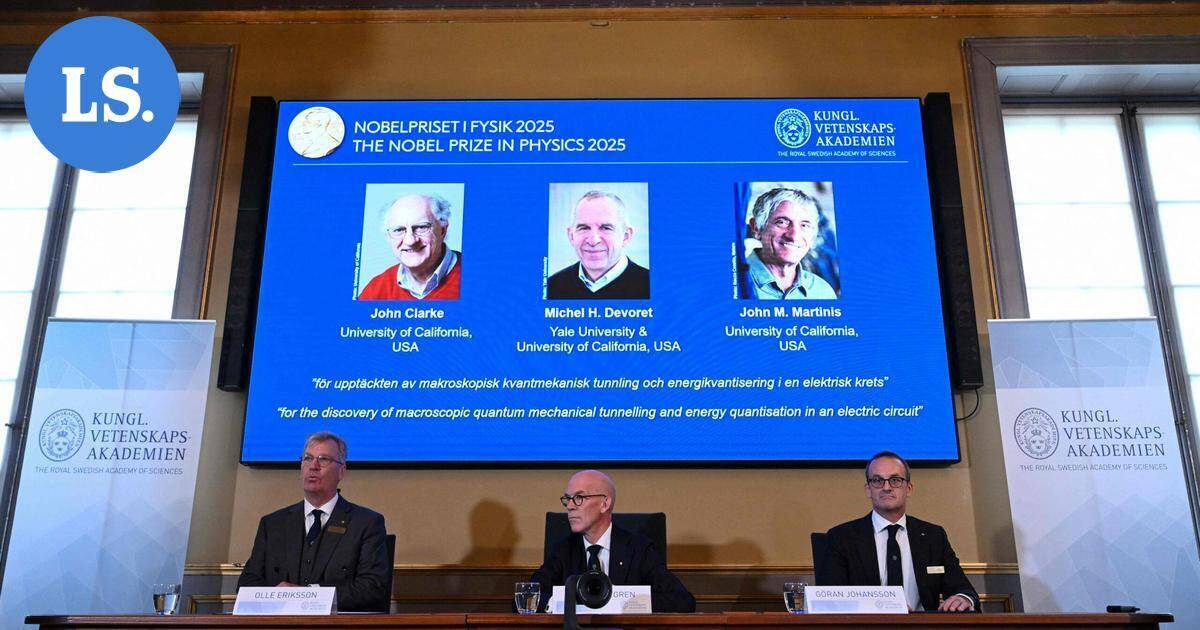 Fysiikan Nobel-palkinto kolmelle kvanttimekaniikan tutkimuksesta | Uutissuomalainen