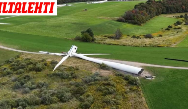 Seitsemän 67-metristä tuulivoimalaa räjäytettiin maan tasalle – Tältä se näytti