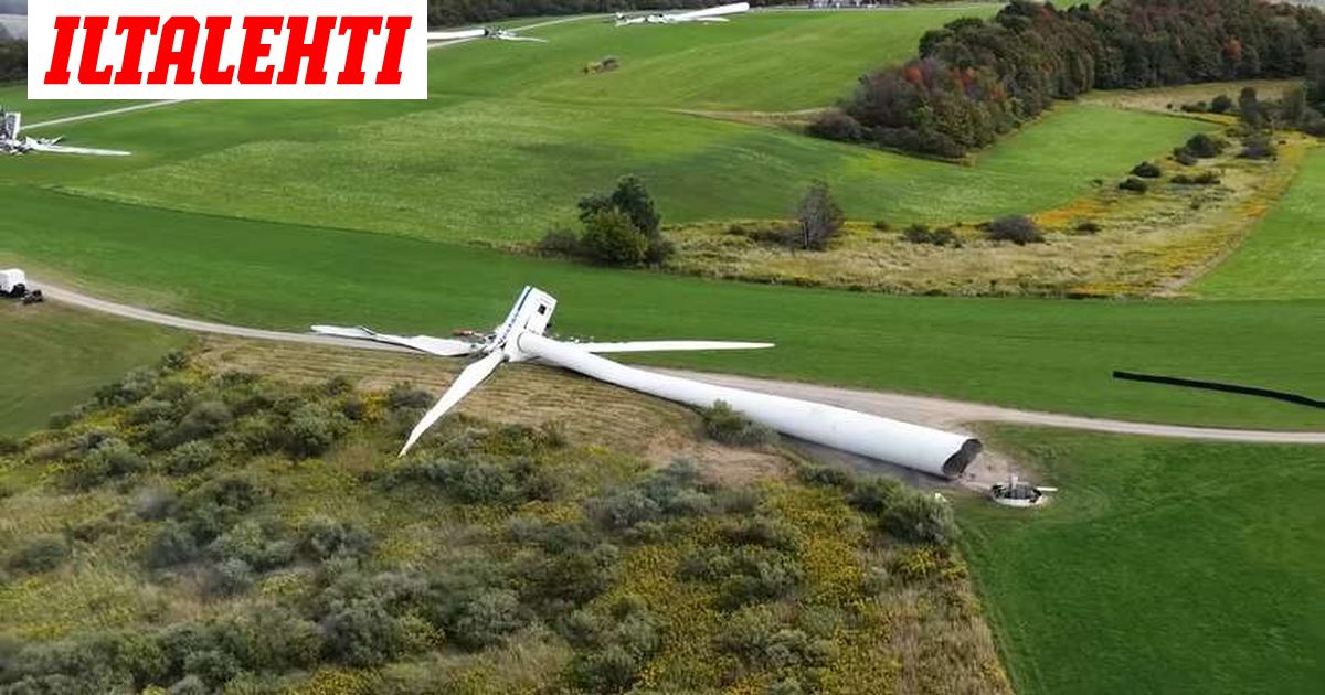 Seitsemän 67-metristä tuulivoimalaa räjäytettiin maan tasalle – Tältä se näytti