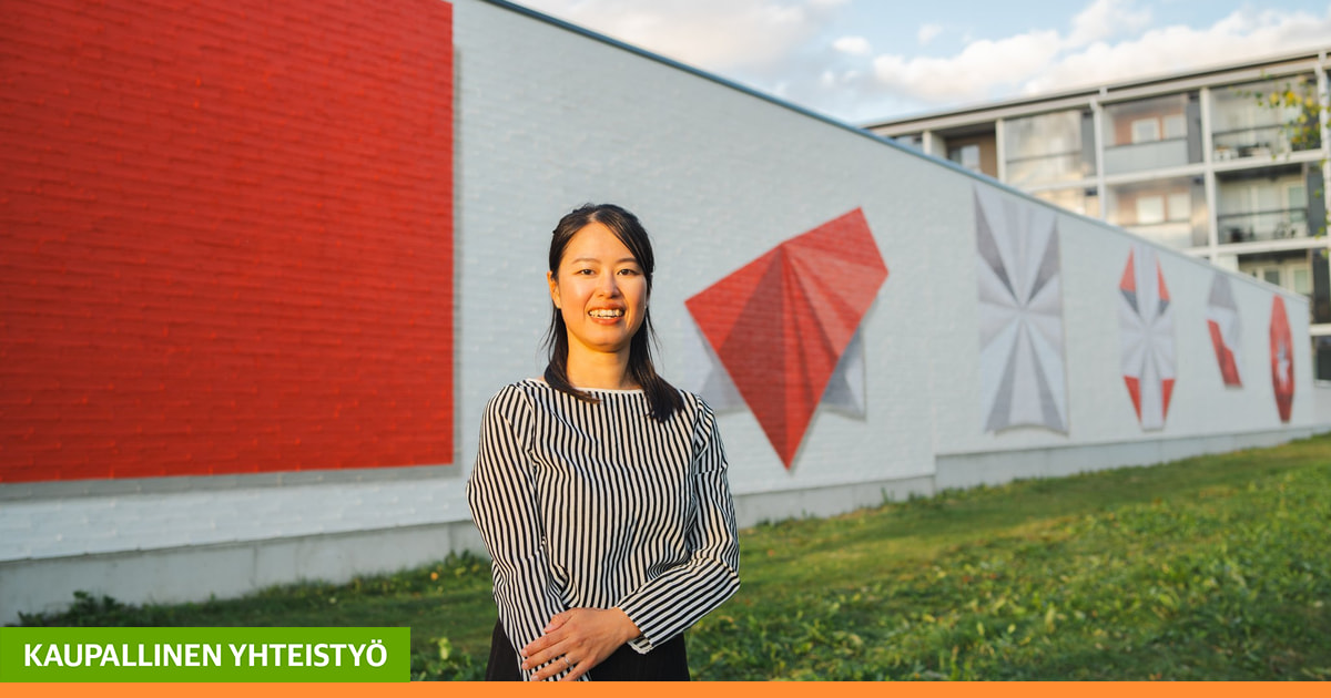 Kun origamiarkki taittuu kukkamaiseen muotoon – Toppilan uusi Oulu2026-seinämaalaus juhlistaa luonnon kiertokulkua