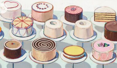 Amerikkalaisen taiteilija Wayne Thiebaud'n (1920–2021) kuuluisa kakkumaalaus on ensimmäistä kertaa näytteillä Euroopassa