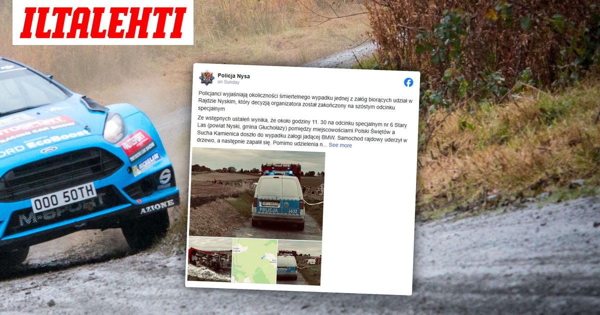Ralliauto leimahti liekkeihin – Kuljettaja kuoli Puolassa