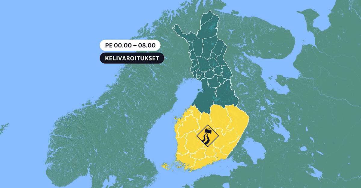 Kuura liukastaa tiet Etelä- ja Keski-Suomessa – ”Perjantaiaamuna saa olla liikenteessä tarkkana”, sanoo Ylen meteorologi | Kotimaa