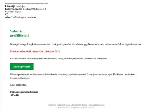 S-Pankki-huijaus hoputtaa tekemään kamalan virheen.