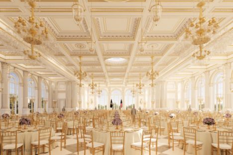 Kullan sävyttämään juhlasaliin on tarkoitus mahduttaa istumaan 650 ihmistä. Valkoisen talon lausunnossa viitataan erityisesti muiden maiden johtajien isännöintiin.