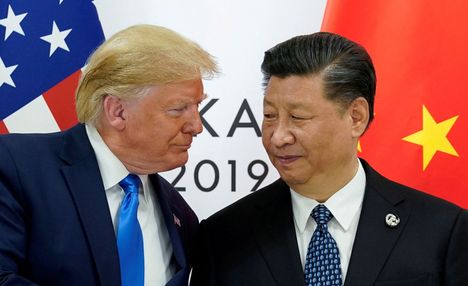 Trump ja Xi tapasivat Japanin Osakassa G20-maiden kokouksessa kesällä 2019.