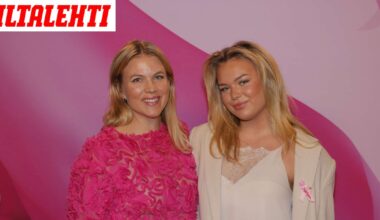 Emilia Vuorisalmi ja tytär Lilia Leppilampi harvinaisessa yhteiskuvassa