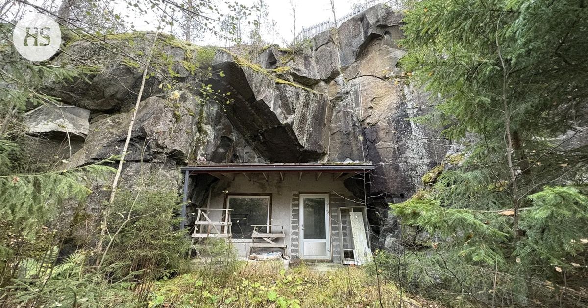 Varkaudessa myydään osittain kallion sisään rakennettua taloa