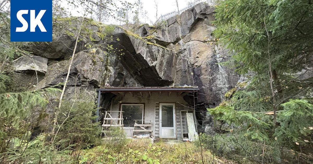 Varkaudessa myydään osittain kallion sisään rakennettua taloa