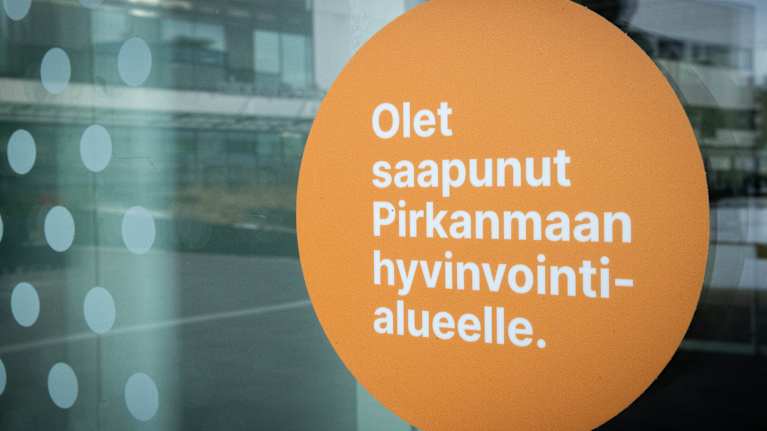 Pirkanmaan hyvinvointialue - kyltti