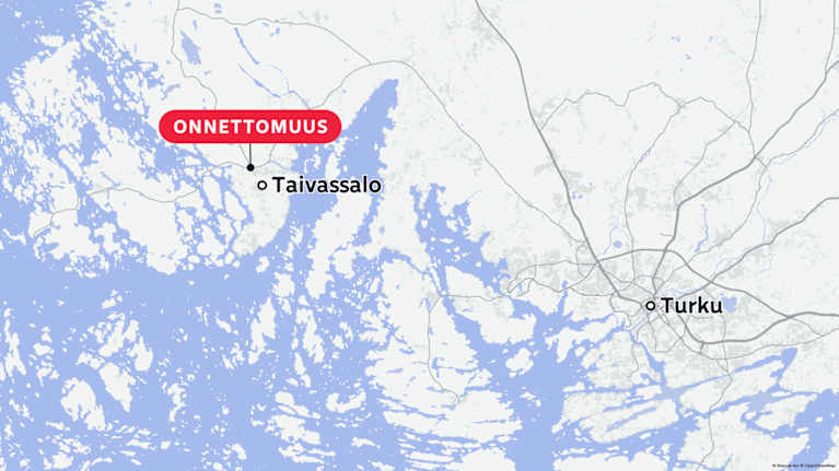 Karttakuva onnettomuuspaikasta.