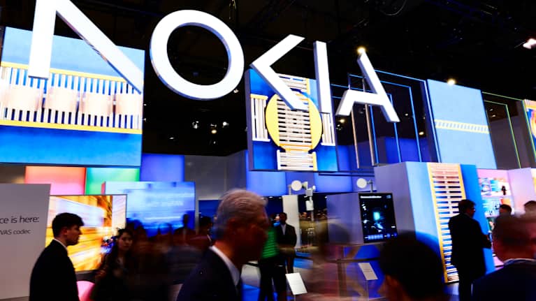 Nokian paviljonki teknologiakonferenssissa.