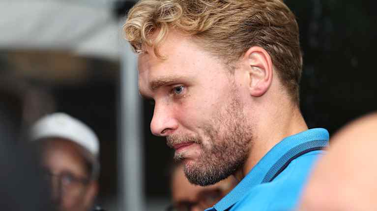 Mikko Rantanen Leijonien olympiakokoontumisessa 4.8.2025.