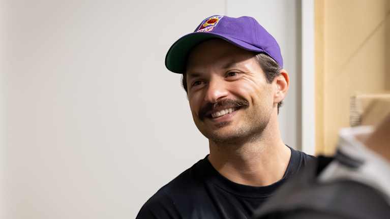 Marcus Sandell mukana tuulitunnelitestissä.