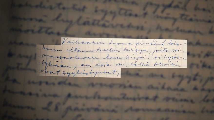 katkelma puolustusasianajajan kirjeestä.