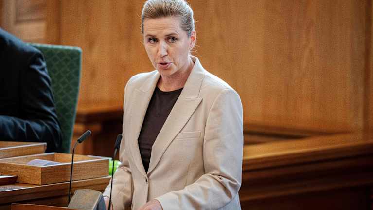 Tanskan pääministeri Mette Frederiksen.