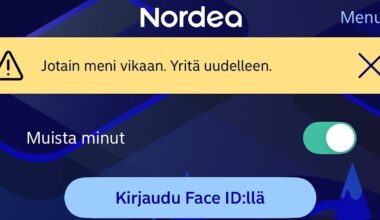 Nordean mobiilipankissa oli ongelmia keskiviikkoaamuna | Uutisia lyhyesti
