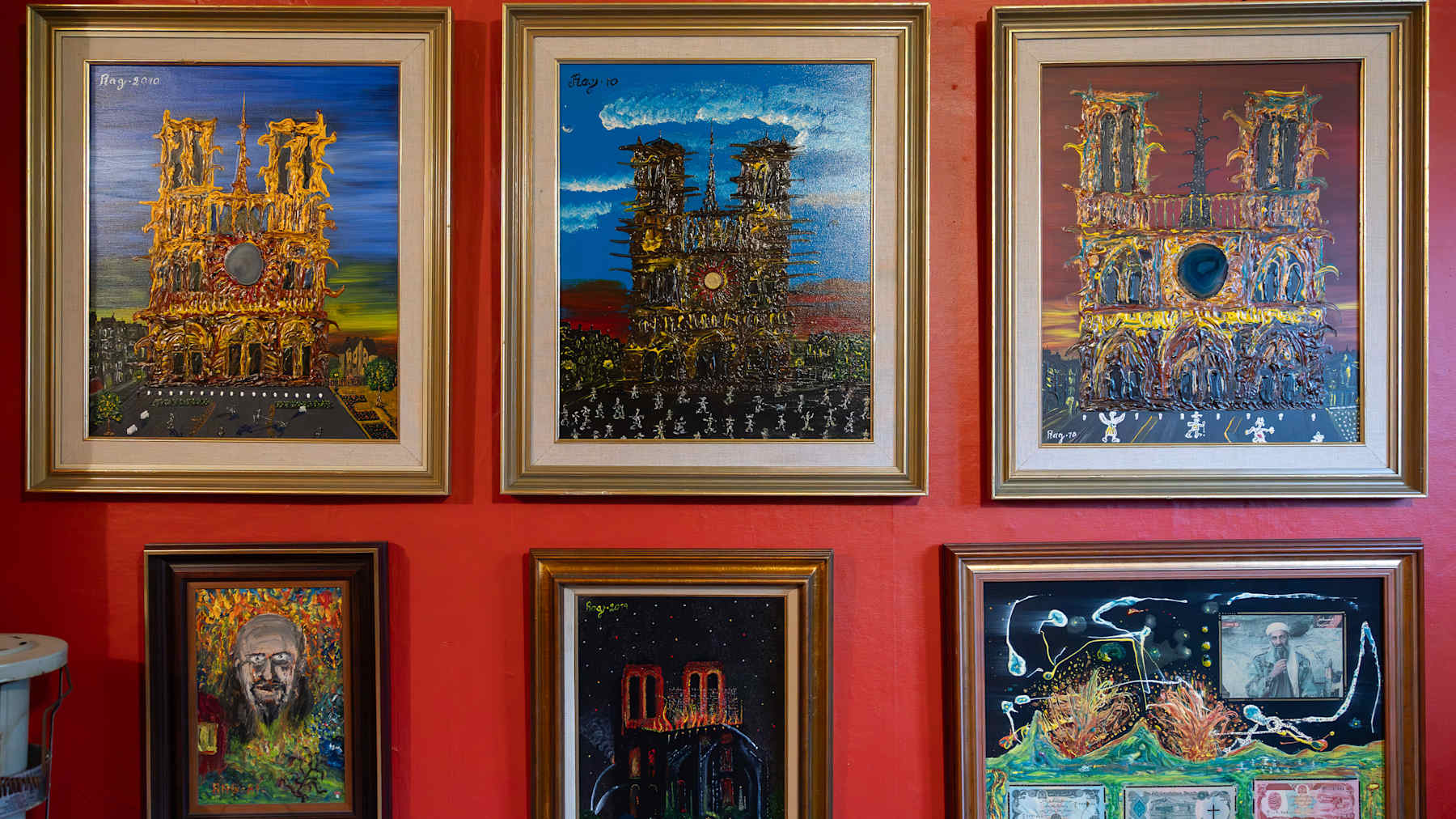 Matti Rag Paanasen maalauksia Notre Damen katedraalista. 